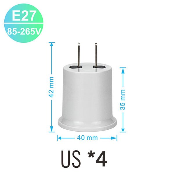 Lamp holder Lamp Base Socket Lamp Holder EU US Plug E27 85-265V Adapter Independent Flexible Extension Switch DIY For Pendant La: E27-US 4pcs