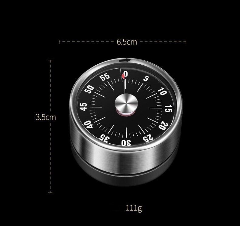 Kitchen Timers Visual Timer Mechanical Kitchen Timer 60-Minutes Alarm Cooking Timer with Loud Alarm Magnetic Clock Timer: black