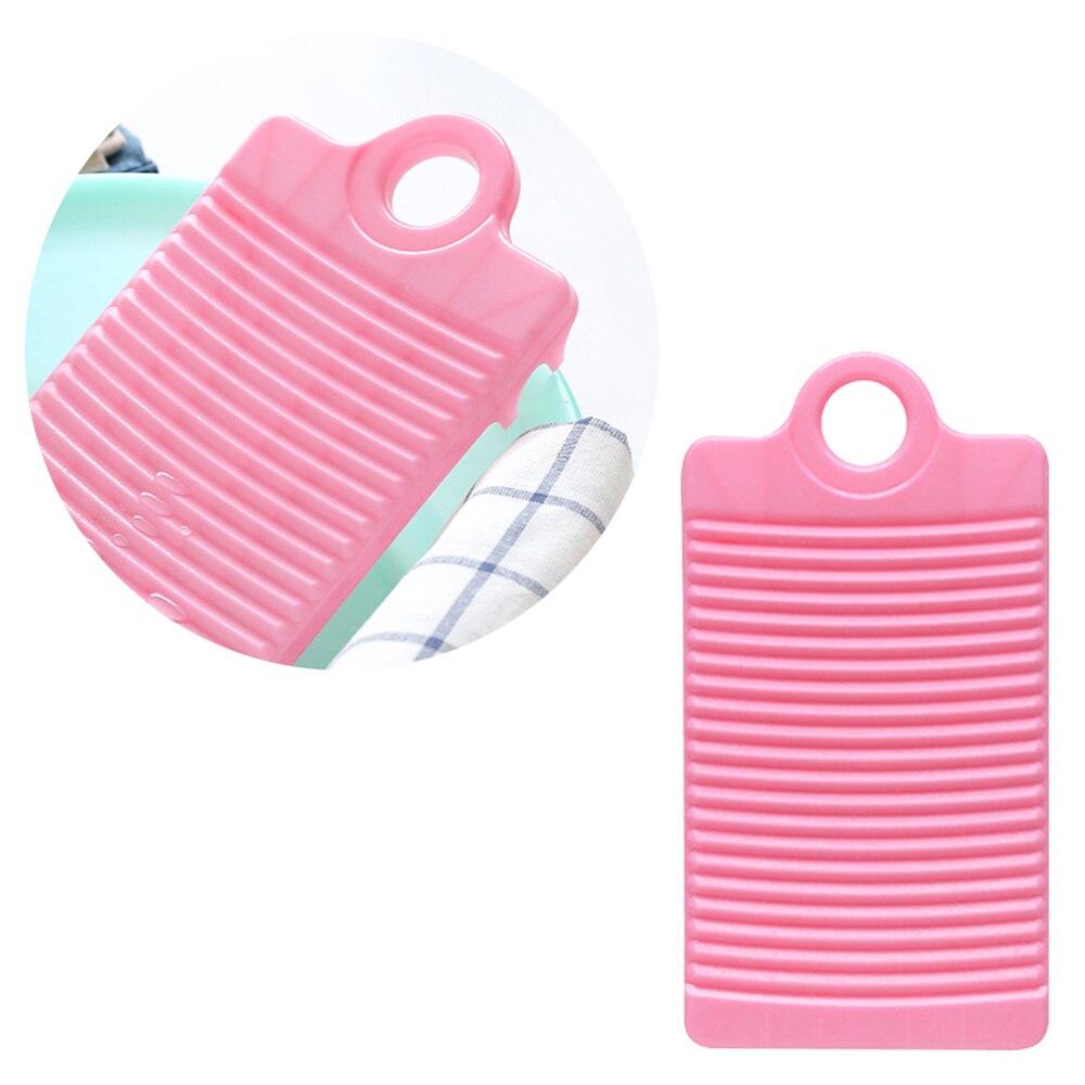 Mini PP Waschen Waschbrett Nicht-schlupf Startseite Waschen Schrubben Bord Kreative Kunststoff Wäsche Bord Waschbrett Hand Waschen Bord für hom: Rosa