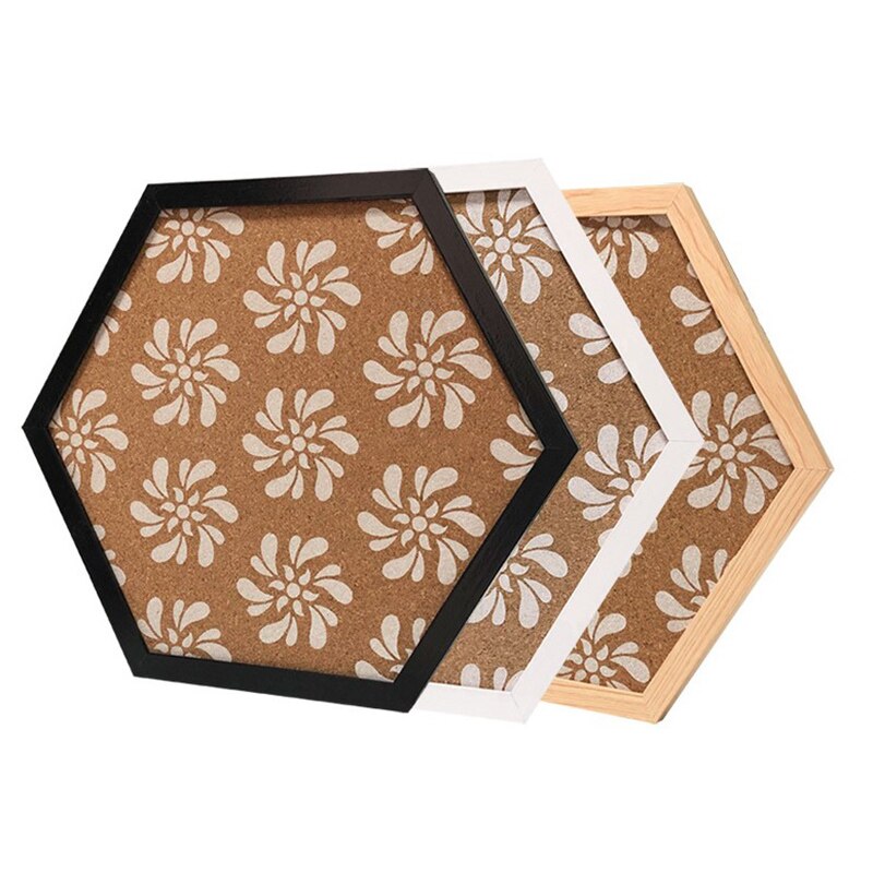 1Pc Duurzaam Kurk Bulletin Board Prikbord Kurk Display Board Hexagon Memo Board
