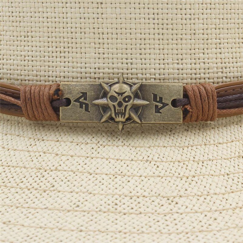 Mode Stro Vrouwen Mannen Western Cowboy Hoed Voor Dame Cowgirl Papa Zomer Strand Zonnehoed Sombrero Cap Billycock Caps Grootte 58Cm