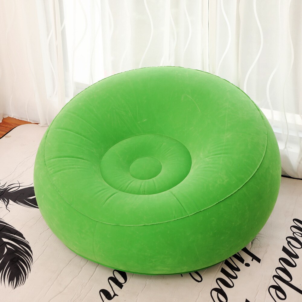 Flocking PVC Inflatable Lazy Sofa Seat Lounge Air Chair Indoor Outdoor Portable Leisure Single Person Sofa