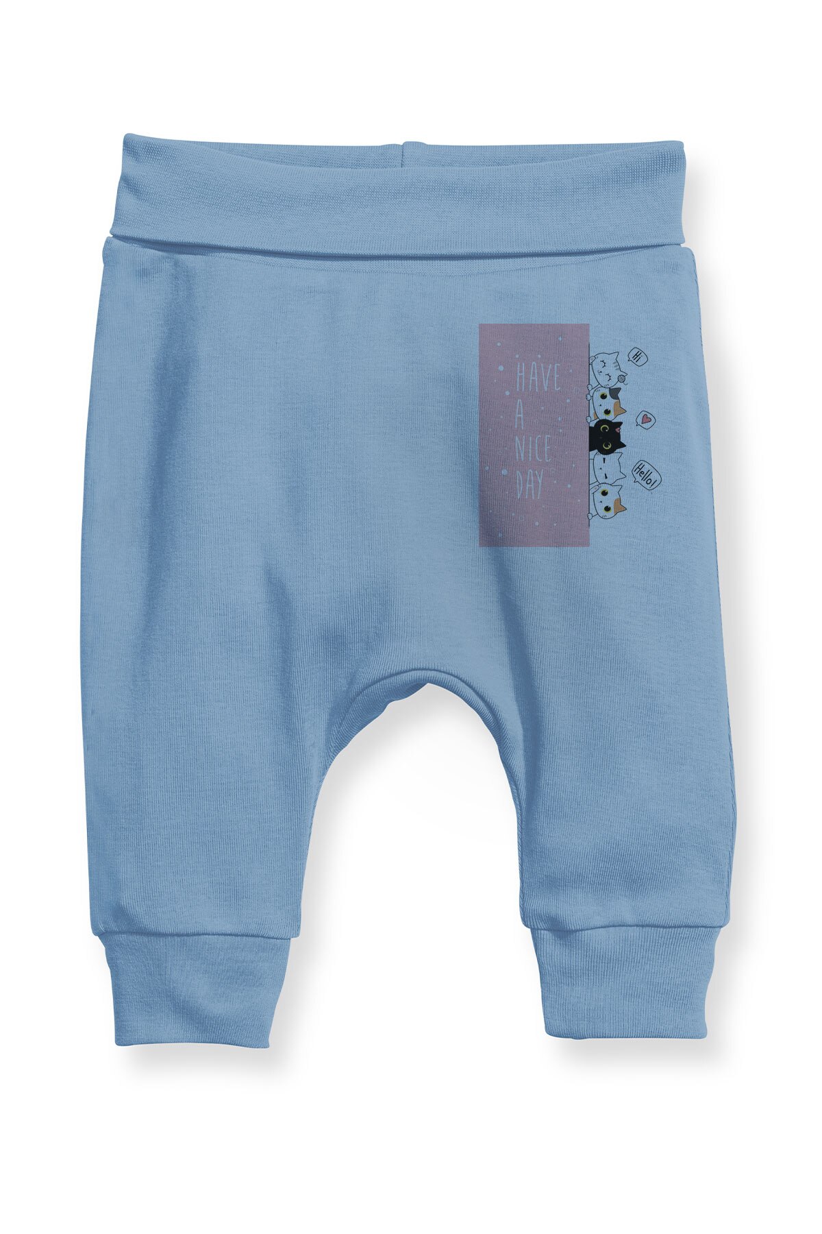 Angemiel baby schattige katten jongens baby harem broek pantalon blauw