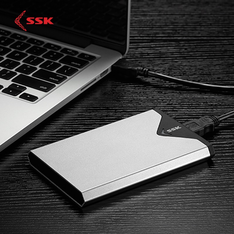 SSK Aluminium Alloy USB 3.0 High Speed HDD Enclosure 2.5 Inch SATA Hard Disk Case External HDD Case for Laptop Notebook HE-V315