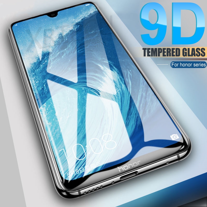 Vidrio protector 9D para Huawei Honor 20 10 9 Lite 10i 20i 9X 9A 9S 8A 8S 10 Lite Pantalla de cristal templado funda de película de seguridad