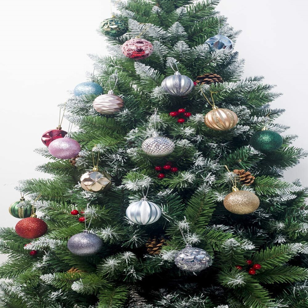 2.36 ''Kerstballen Ornamenten-12 Stuks-Kerstboom Decoraties-Blauw