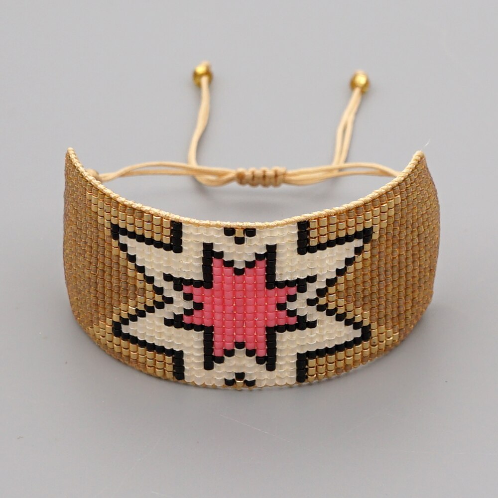 Go2boho Star Bracelets Miyuki Hand Woven Bracelet For Women Mexican Jewelry Manufacturers Adjustable Jewellery: MIB200239D