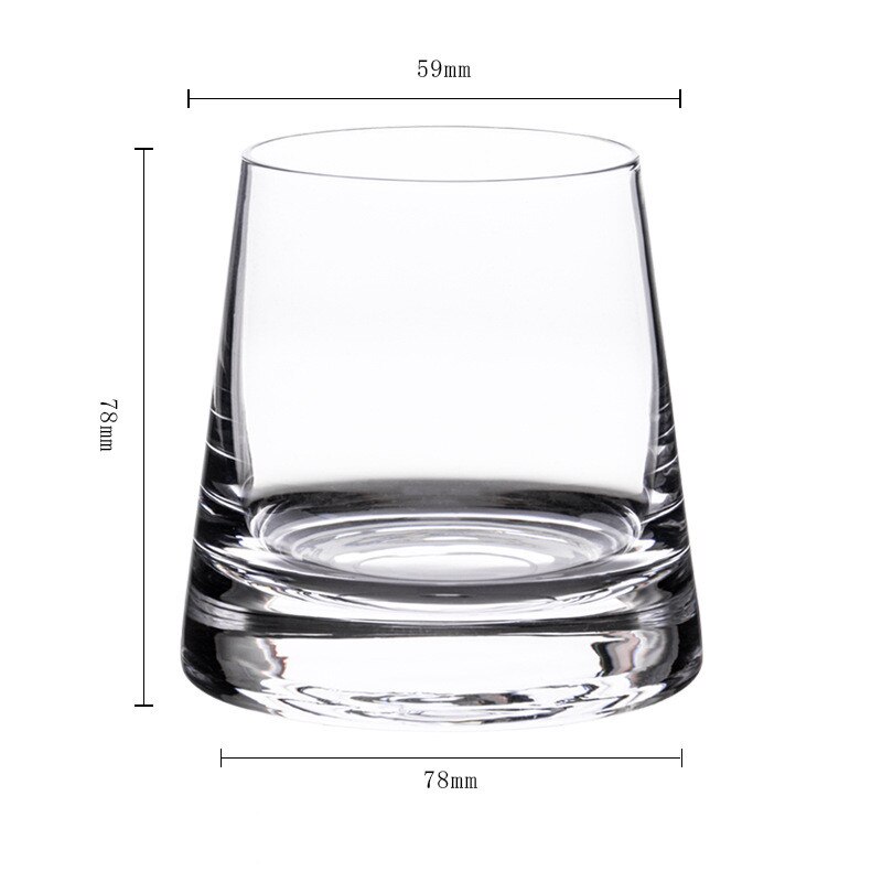 2 stk / lot whiskyglas kop gennemsigtig tyk bund vin kop til ktv bar club vodka bourbon whisky skotsk spiritus til mænd