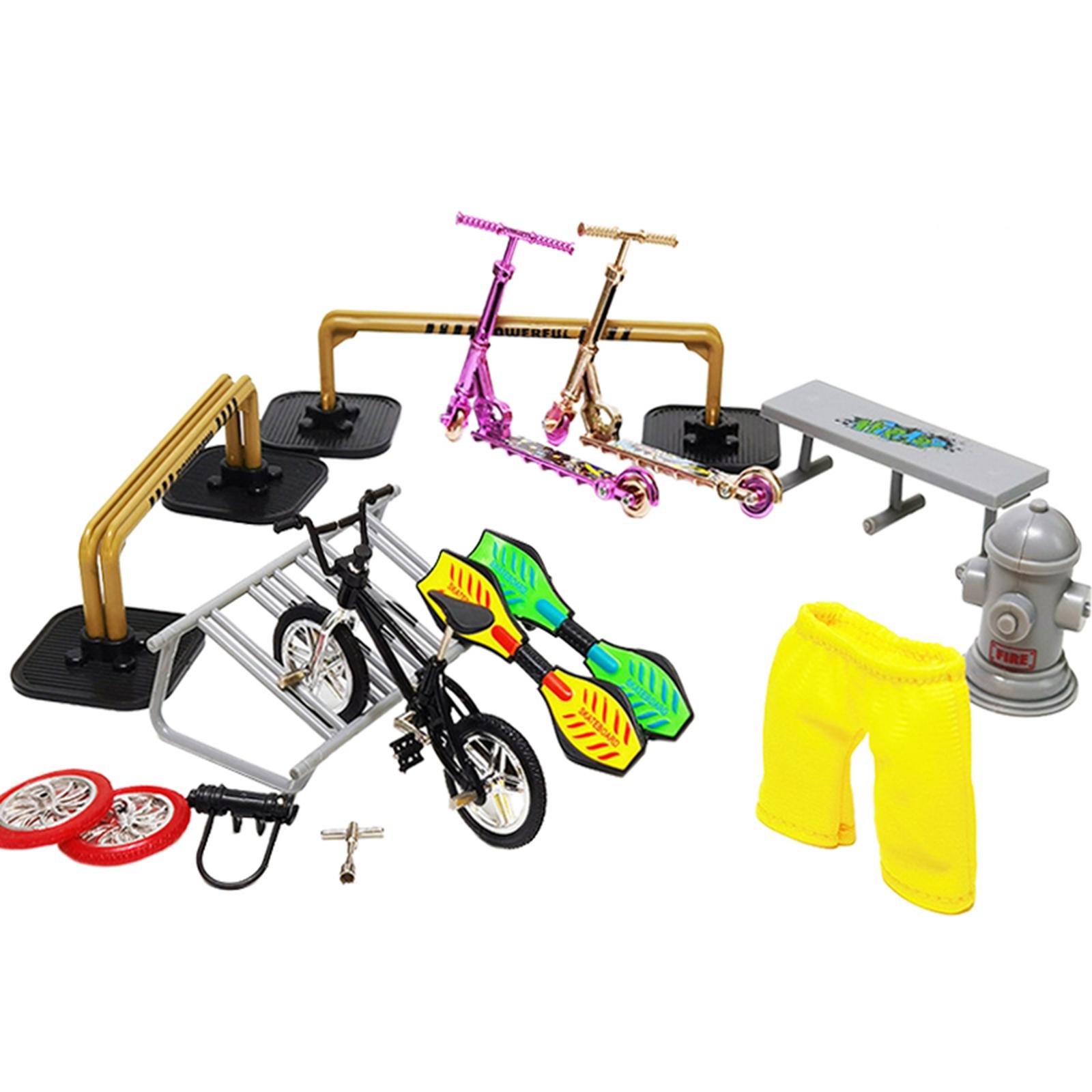 Jouets de vélo de Skateboard à doigts, rampe à main, Mini Scooter, Kit de planche à roulettes pour l&#39;entraînement, la Coordination des doigts