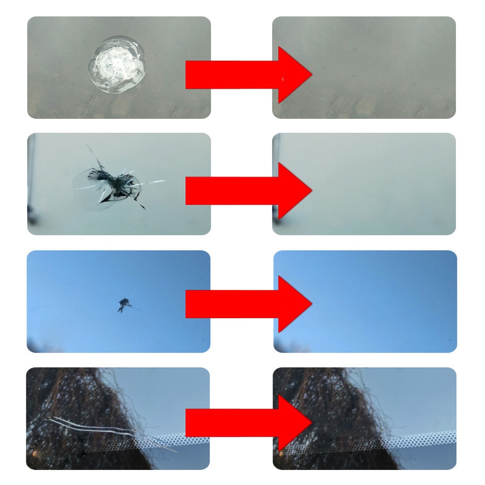 2 Stuks Auto Voorruit Reparatie Tool Vensterglas Vulstoffen Lijmen Afdichtingsmiddelen Curing Lijm Auto Glas Kras Crack Herstellen Kit