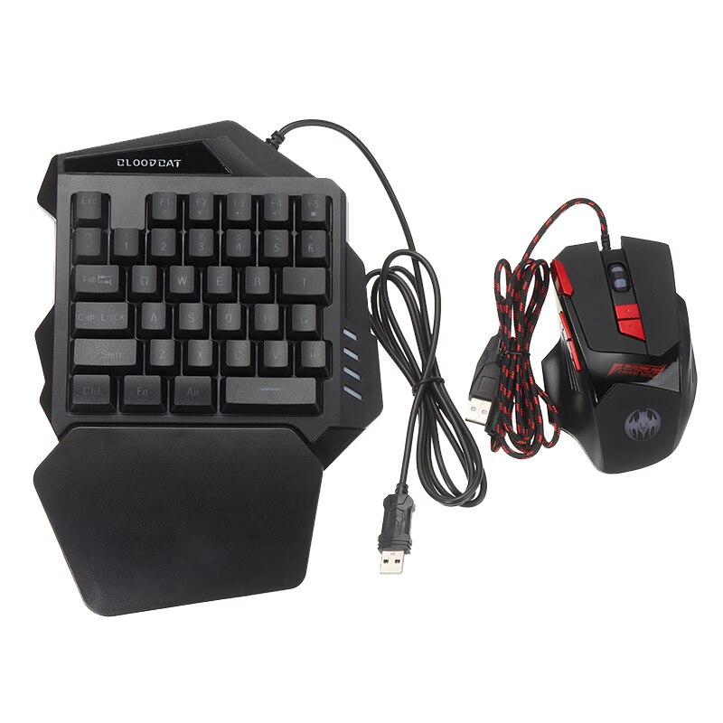 Keyboard Mouse Set 35Keys Colorful backlight Keypad Anti-slip Wheel USB Adapter For PS4 Xbox One And 360 Gaming