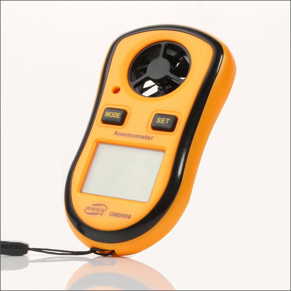 Benetech Anemometer Digitale Handheld Wind Gauge Meter Luchtsnelheid Temperatuur Anemometer GM8908 0-30 M/s Wind Meter