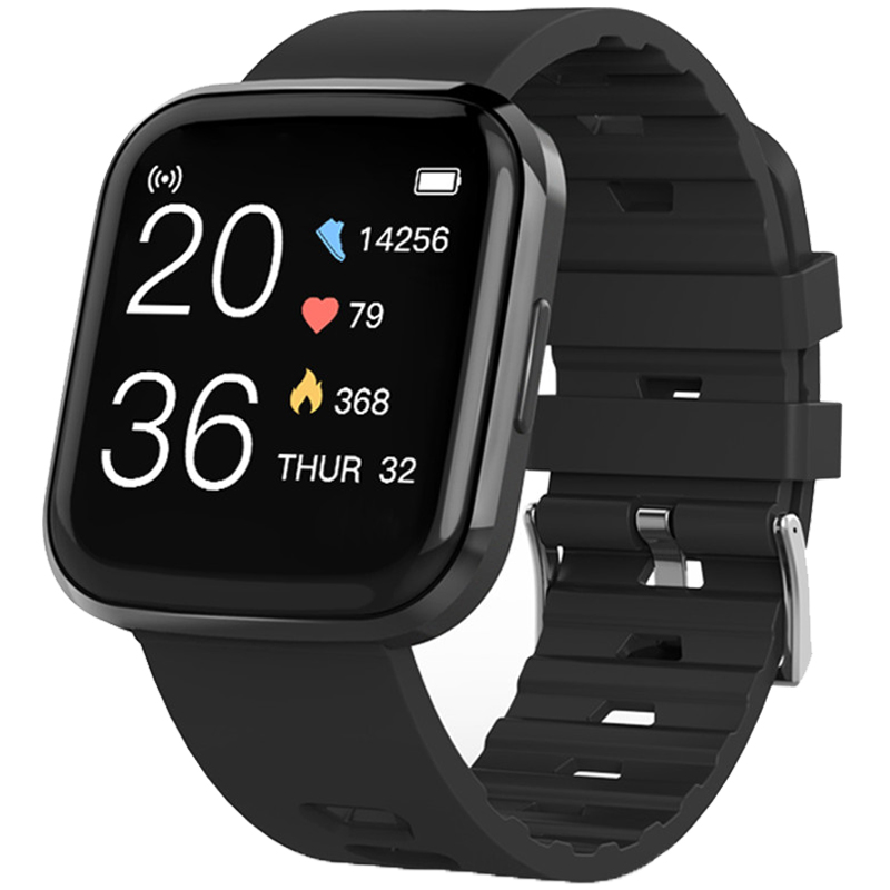 Montre de Sport montre intelligente hommes étanche pression artérielle Smartwatch femmes Fitness Tracker plein écran tactile montres pour Android IOS: Y77 Black