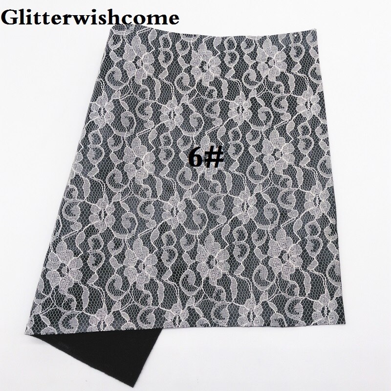 Glitterwishcome 21X29CM A4 Size Vinyl Voor Bows Metallic Synthetisch Leer Met Gewatteerde Kant Faux Lederen Lakens Voor Bows, GM093A: 6