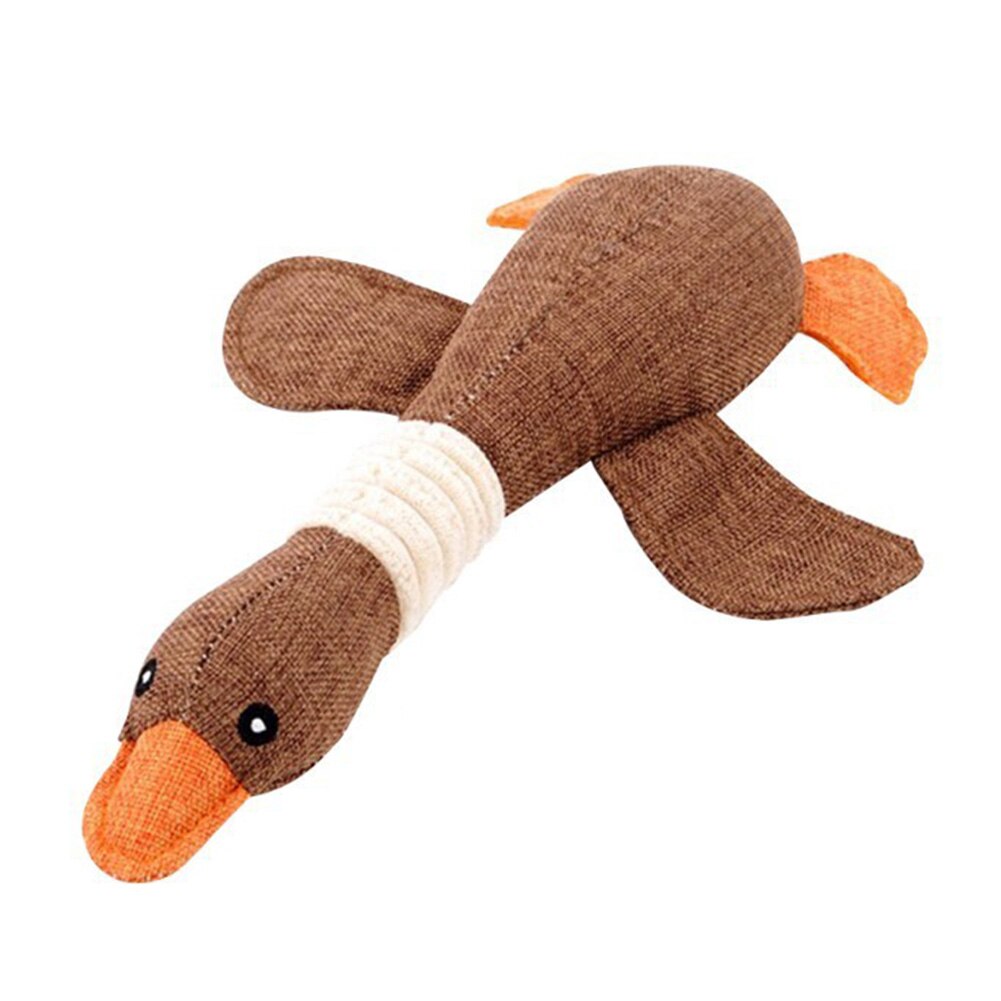 Dog Squeak Toys Wild Goose Sounds Toy Cleaning Teeth Puppy Dogs Chew Supplies Training Supplies Dog Educational Plush Toys: Coffee