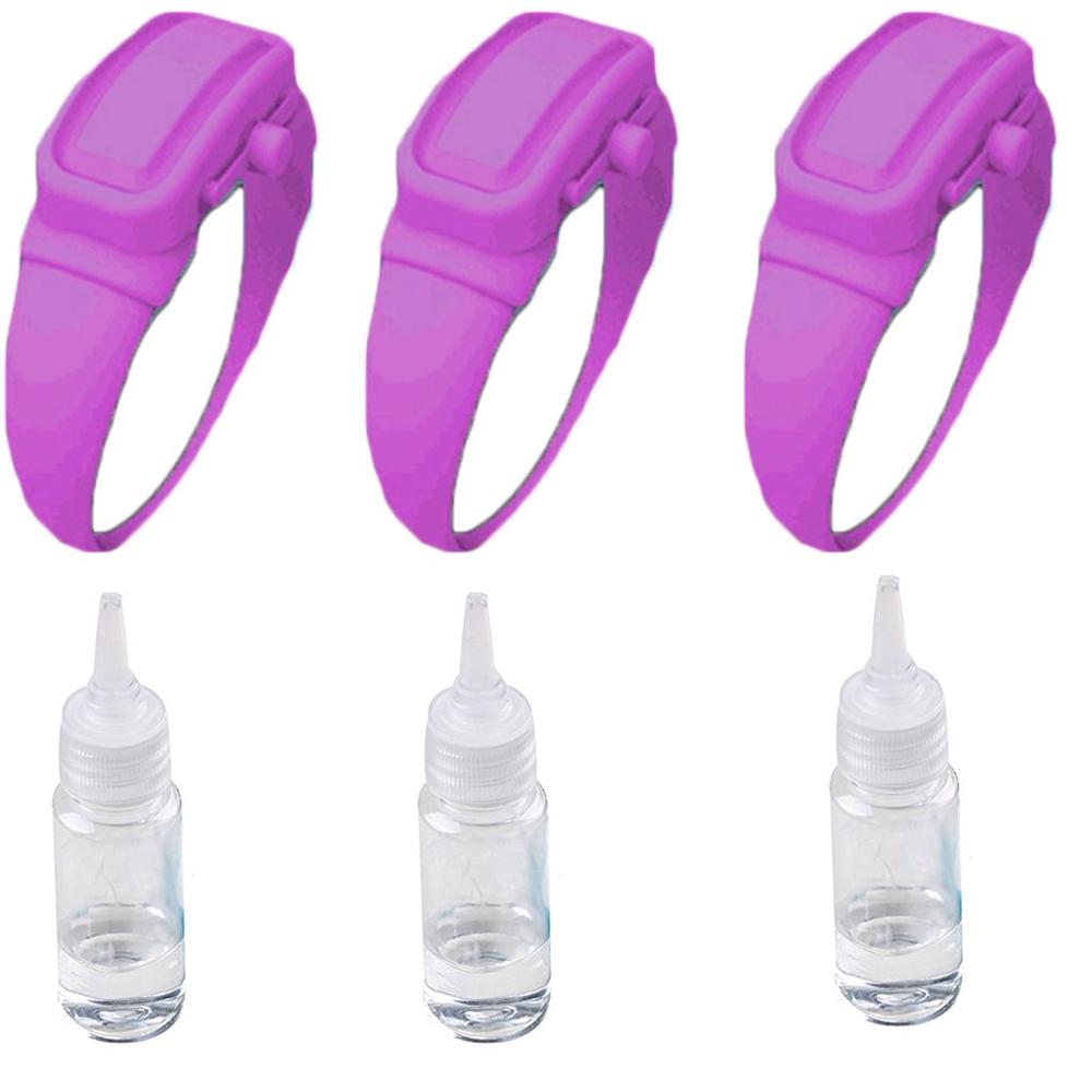 3PCWristband Hand Dispenser Hand Sanitizer Dispensing Silica gel Wearable Dispenser Pumps Disinfecta Wristbands Hand Band Wrist: C6 3pcs