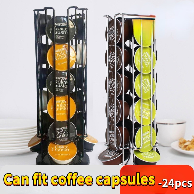 Draaibare 24Cups Nescafe Dolce Gusto Capsule Houder Metalen Dolce Gusto Pods Houder Koffie Capsule Stand Opslag Planken Rack