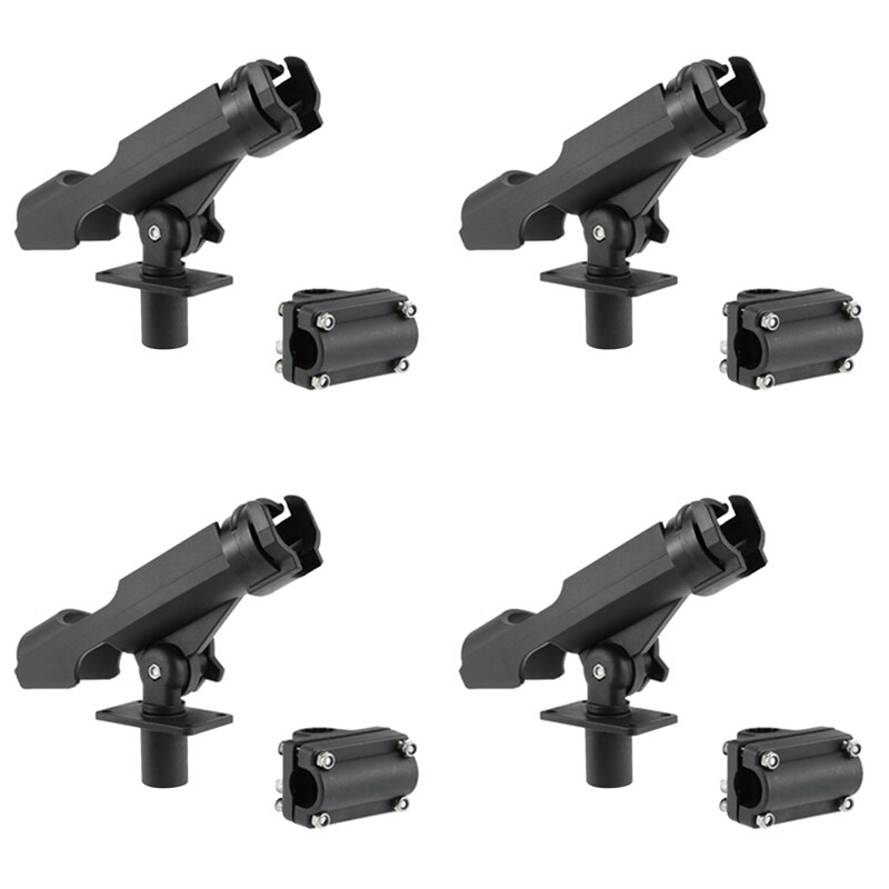 Kayak Canoe Boat Fishing Rod Rack Holder Rest Adjustable Removable 360 Degree Bracket Holder Boat Accessories: Default Title