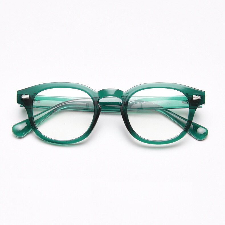Lunettes Johnny Depp anti-lumière bleue pour homme et femme, verres optiques ronds et transparents pour ordinateur, de TR90 rétro: C7
