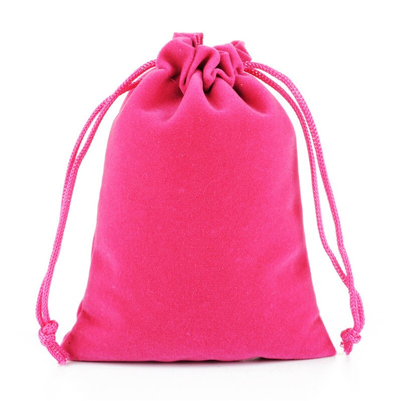 5Stck oben Samt Würfel Tasche Schmuck Verpackung Kordelzug Beutel für Verpackung Tasche Brettspiel: rosa