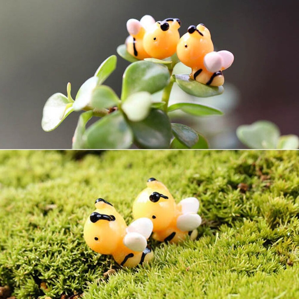 6 stuks Leuke Miniatuur Bijen Micro Landschap Ornamenten Decor voor DIY Fairy Garden