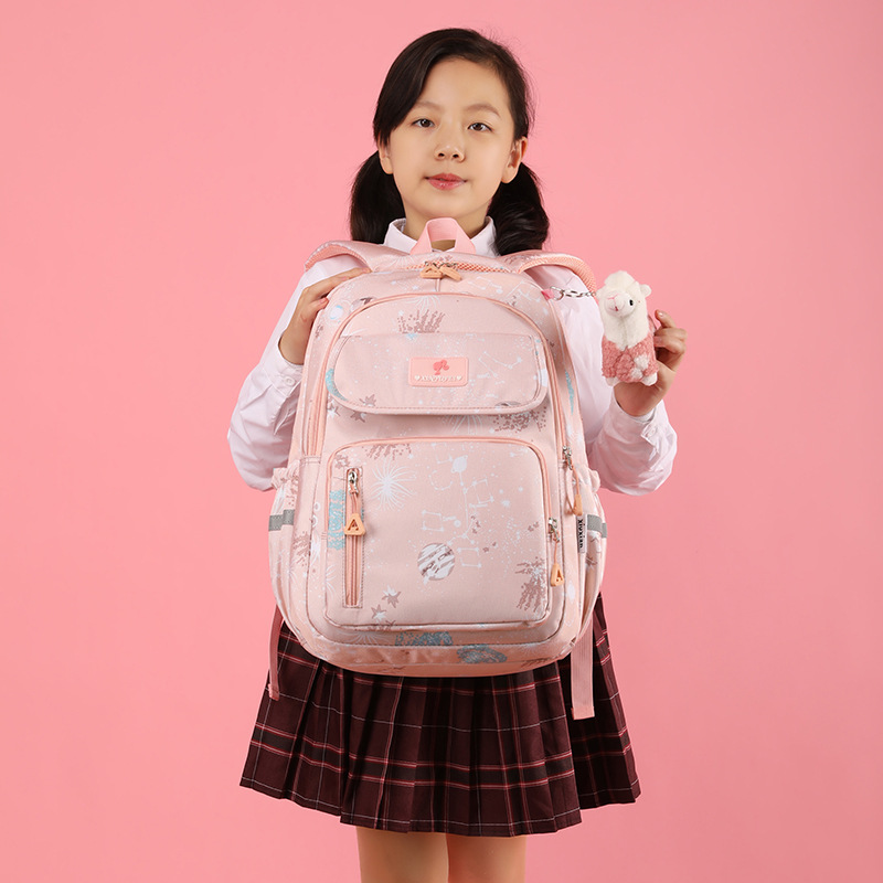 groß-Kapazität groß Mädchen Schoolbag niedlich Drucken primär Kinder Schule Rucksack Senior Klasse 3-6: Rosa