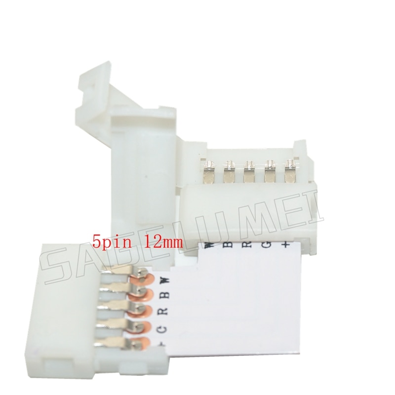10 set L Shape Connector 2 pin/3 pin/4 pin/5pin solderless For 8mm/10mm/12mm led connector for 5050/3528/2811/ws2812b LED Strip