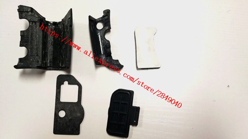 Juego de cuerpo de goma para cámara Nikon D300 D300S, cubierta frontal y trasera de goma, repuesto de reparación de piezas de repuesto, 5 uds.