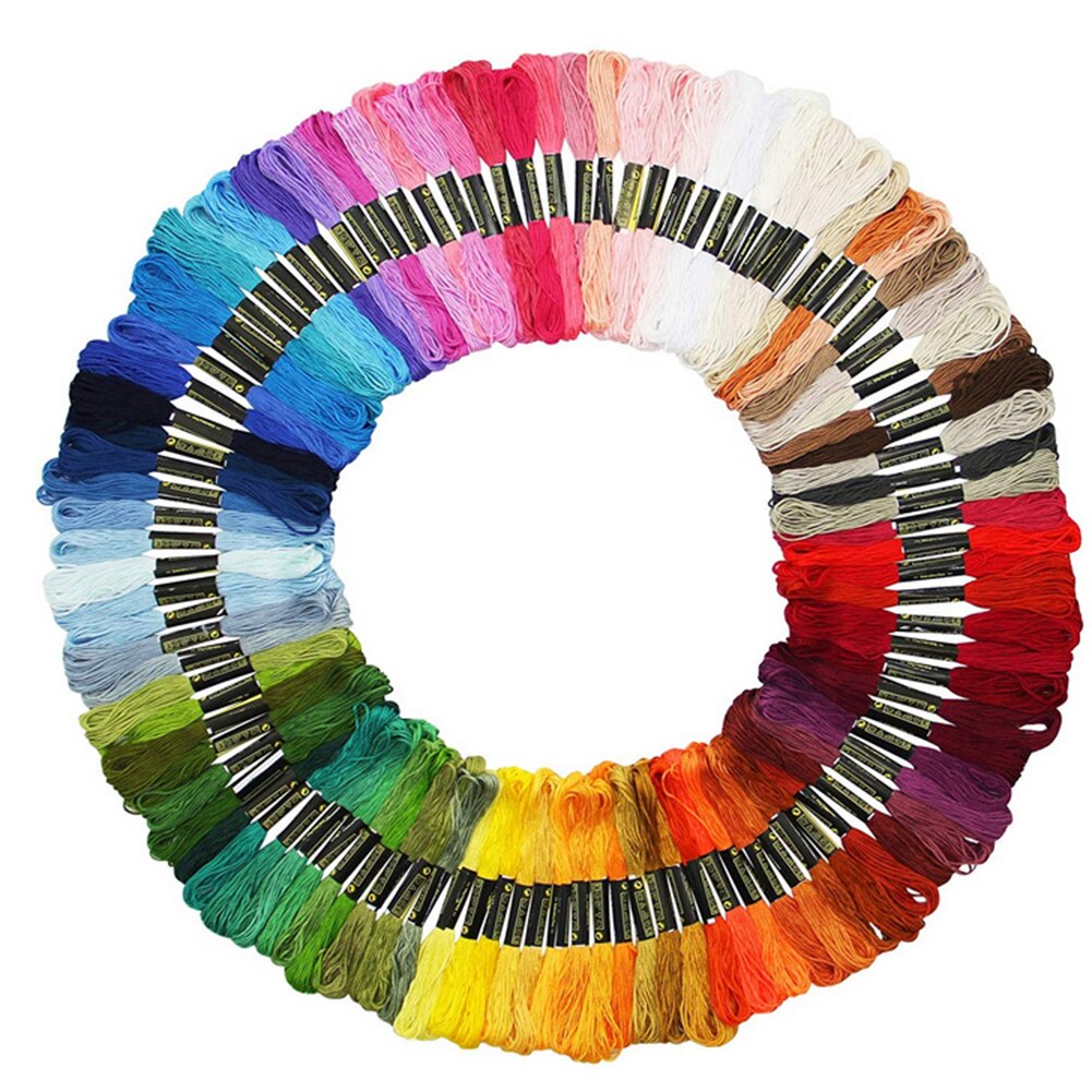 50/100 Pcs Colorful Embroidery Thread 800 cm Cross Stitch DIY Art crafts Floss Sewing Threads Hand Knitting Tools: 100 Colors