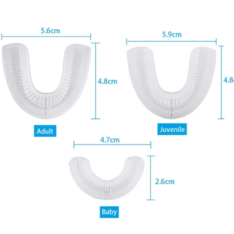 Sonic U Shaped Electric Toothbrush Kids Tooth Brush For Children Baby Toothbrushes Ultrasonic Teeth Cleaner Head Smart Whitening: Three heads