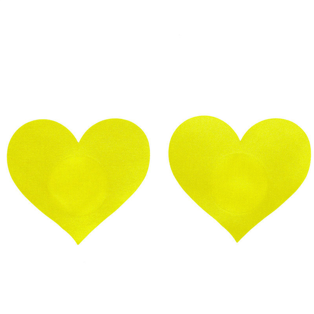 1 par de pegatinas de pasta para el pecho para mujer, cubierta de pezón de estrella, autoadhesiva, Protector de pecho Sexy, pegatinas para pezones, accesorio íntimo: YELLOW
