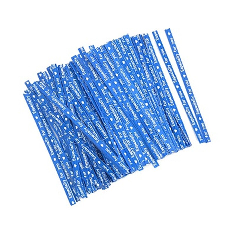 Corbatas SEAAN multifunción para envolver , corbatas especialmente retorcidas, para fiestas, bodas, panadería, bolsa para galletas y dulces, corbatas con de letras: Blue