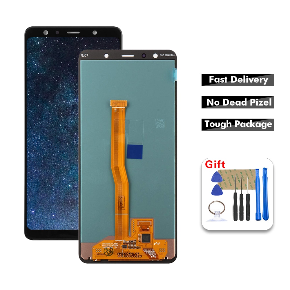 Voor Samsung Galaxy A7 Lcd Touch Screen Met Frame A750 A750F SM-A750F/Ds SM-A750G Screen Voor SAMSUNG-A7 Lcd
