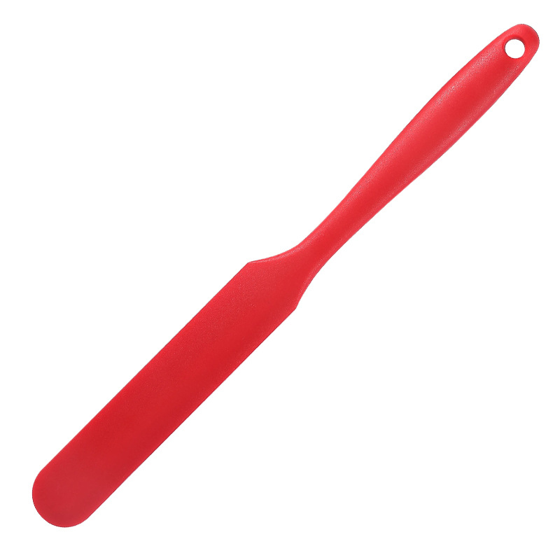 Silicone Long Scraper Color Cream Long Knife Scraper Cake Making Small Accessories Silicon Spatula Baking Tools for Cakes: Red
