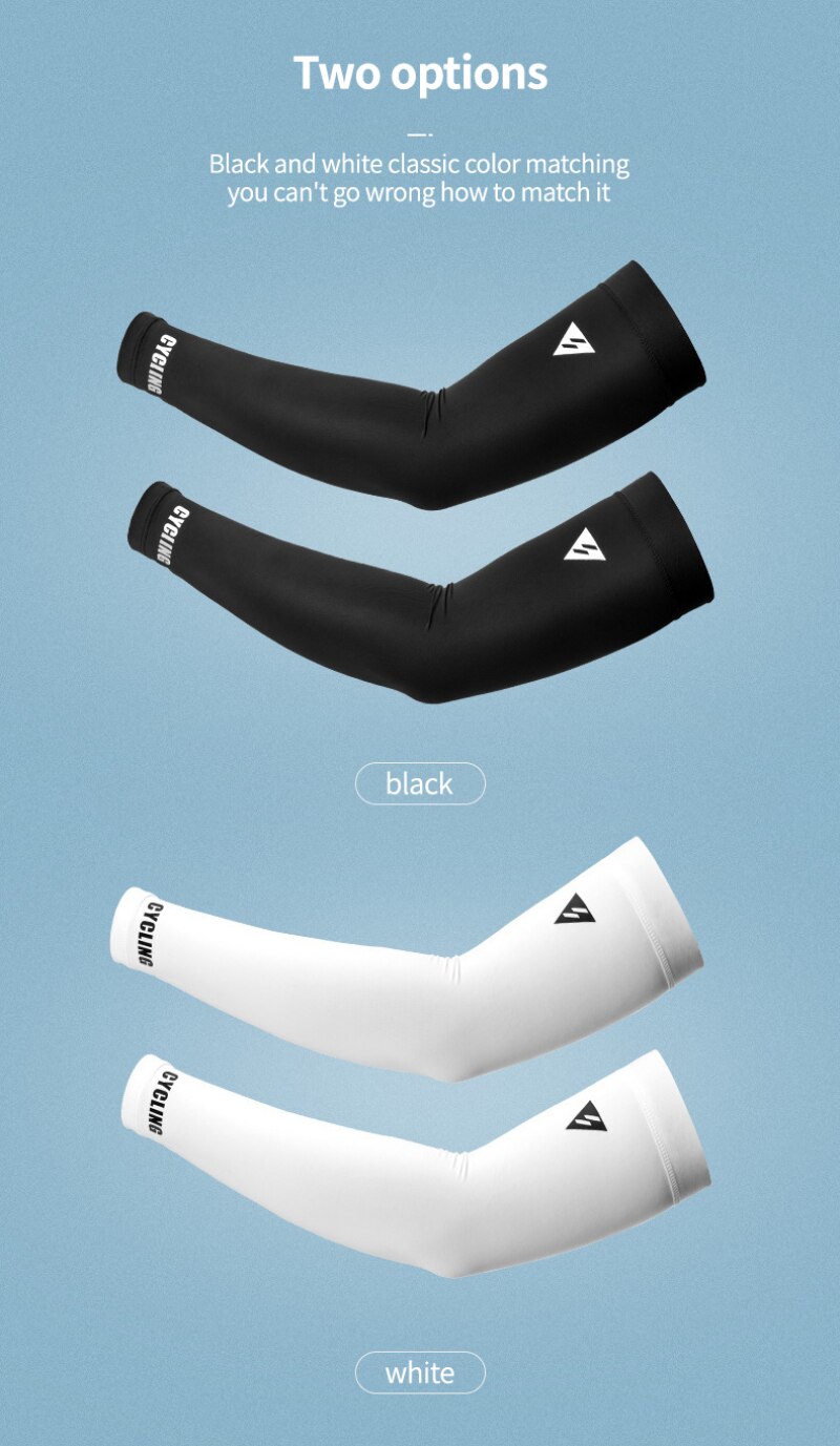 Outdoor Running Cycling Sleeves Arm Warmer Arm Cover Cuff Sunscreen Ice Silk Arm Sleeves MTB Bicycle Sleeves Sport Safety Gear