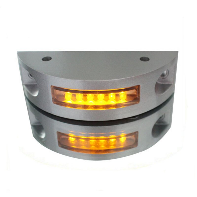 alminum housing one side yellow LED solar power flash mode road stud reflector