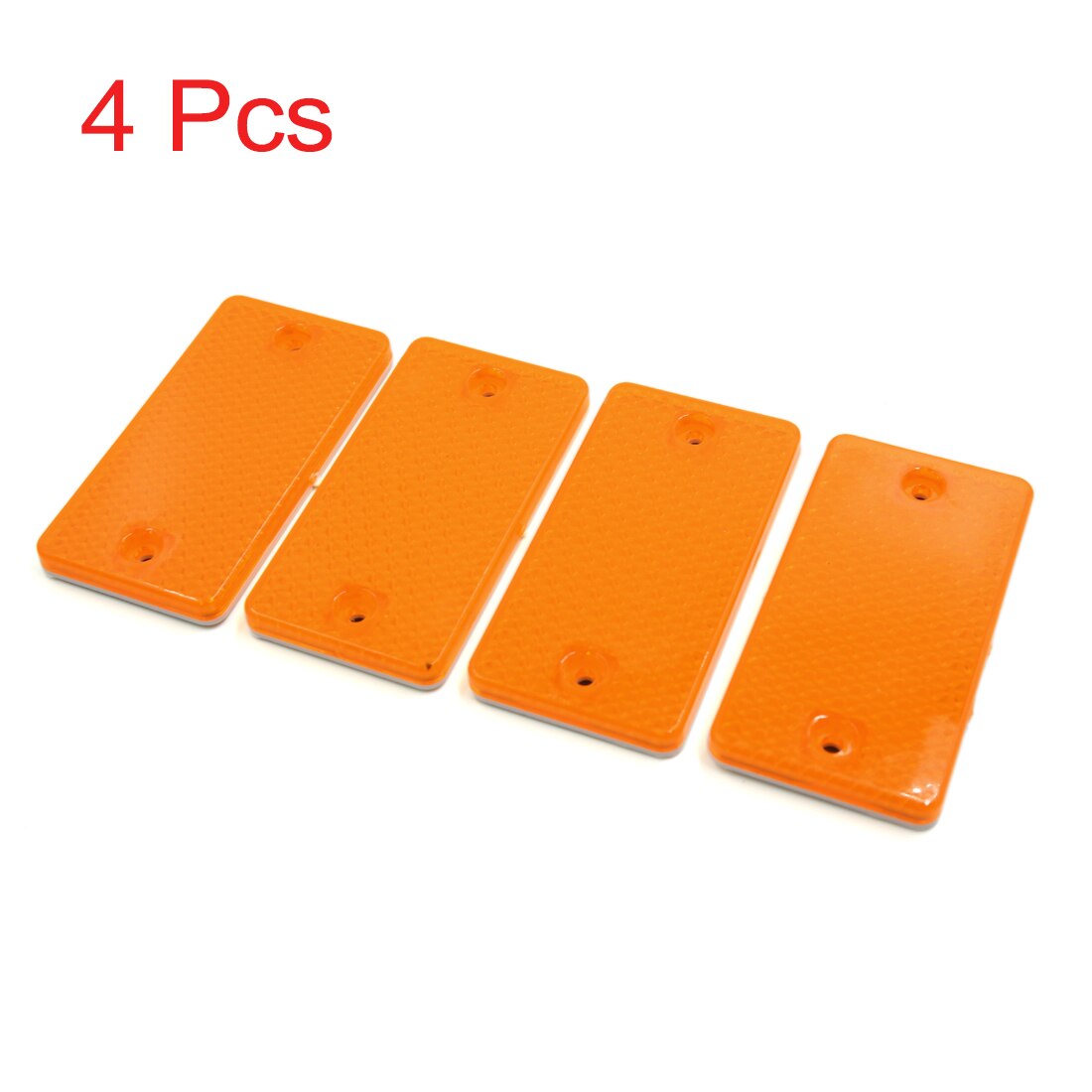 4 stücke 4mm Universal- Gelb Kunststoff Automobil Auto Reflektor Reflektierende Platte Aufkleber 9x4,5 cm
