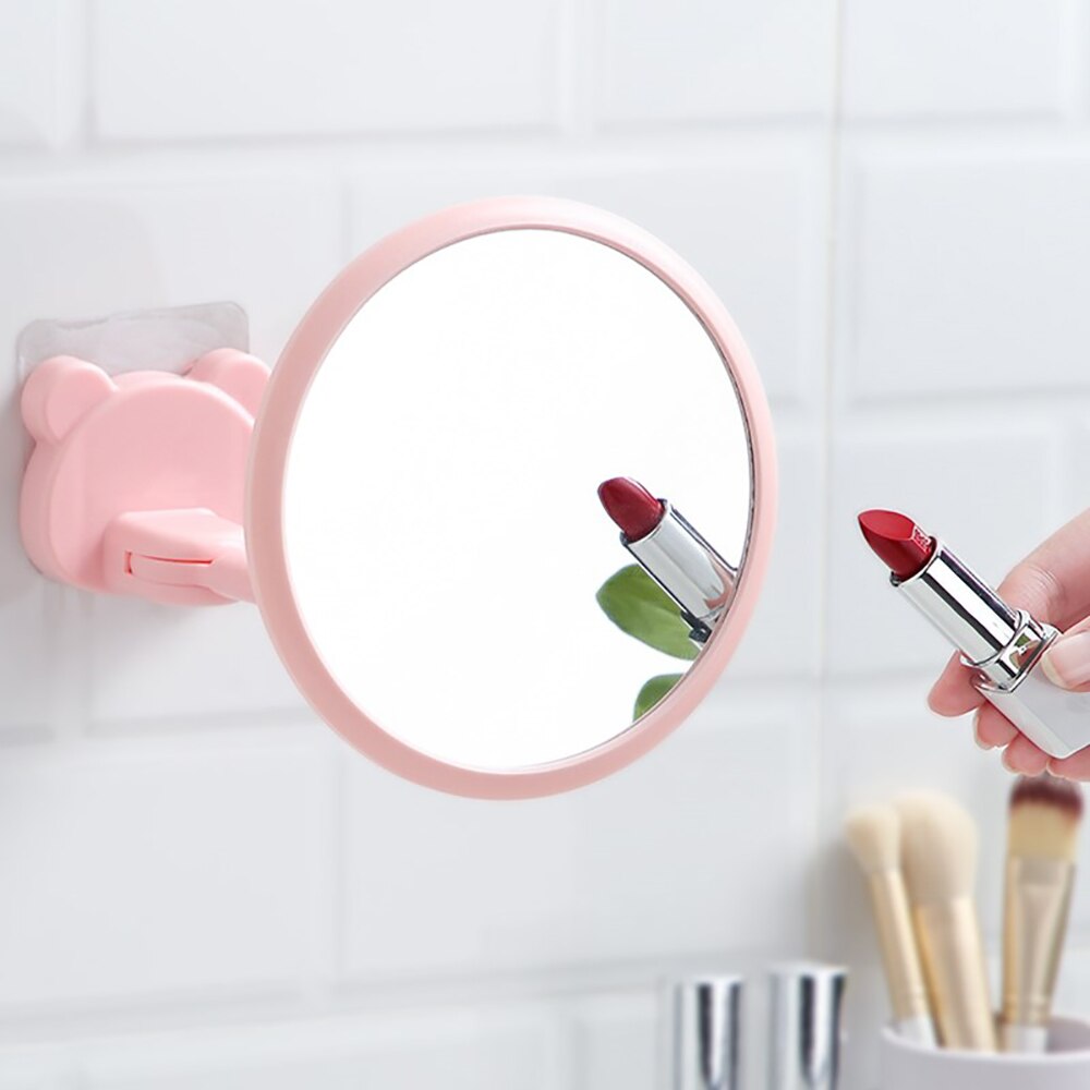 Modern Drill-free Bathroom Mirror 180 Degree Rotating Makeup Vanity Mirrors Wall Suction Folding Arm Extend Bath Accessories