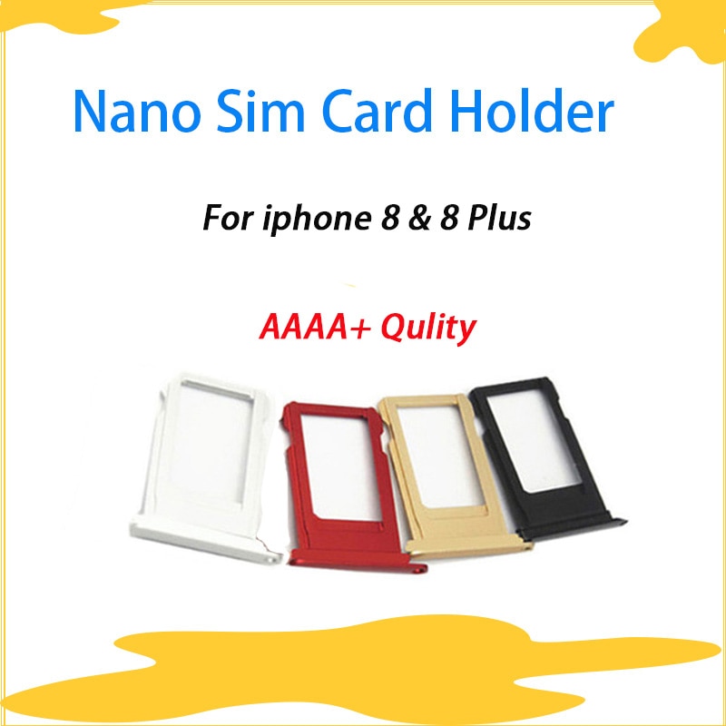 Nano SIM Kaart Lade Houder Voor iPhone 8 8P Vervangende Sim-kaart Houder Adapter Telefoon Accessor
