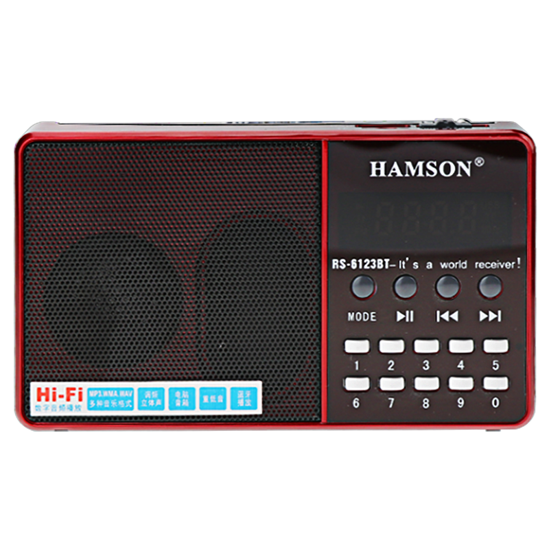 Bluetooth Radio Ontvanger Fm/Am/Sw Mini Draagbare Met Aux Tf Usb Digitale Radio