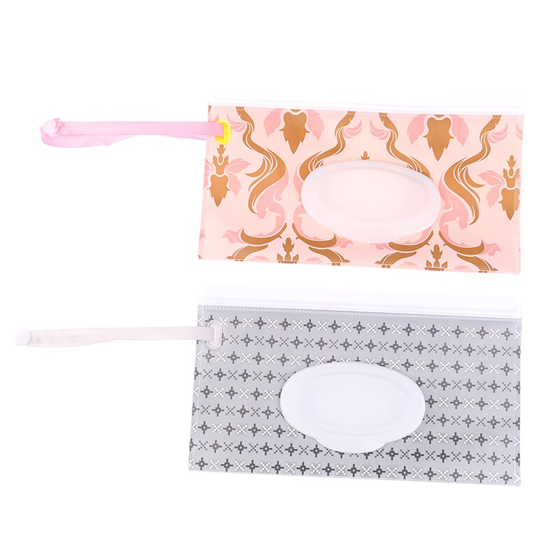 Genanvendelige vådservietter cover baby vådservietter taske til baby hudpleje rejse clutch og ren servietter beholder