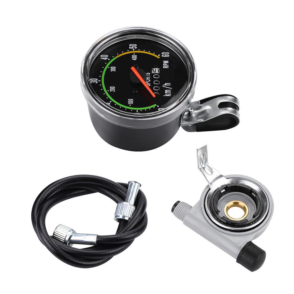 Bike Mechanical Retro Computer Classic Analog Resettable Bicycle Speedometer Odometer Speed Mileage Indicator Cycling Stopwatch