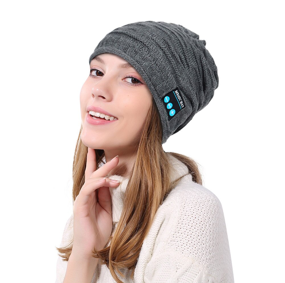 Bluetooth Muziek Knit Beanie Hat Draadloze Smart Warm Cap Headset Speaker Met Mic & T8