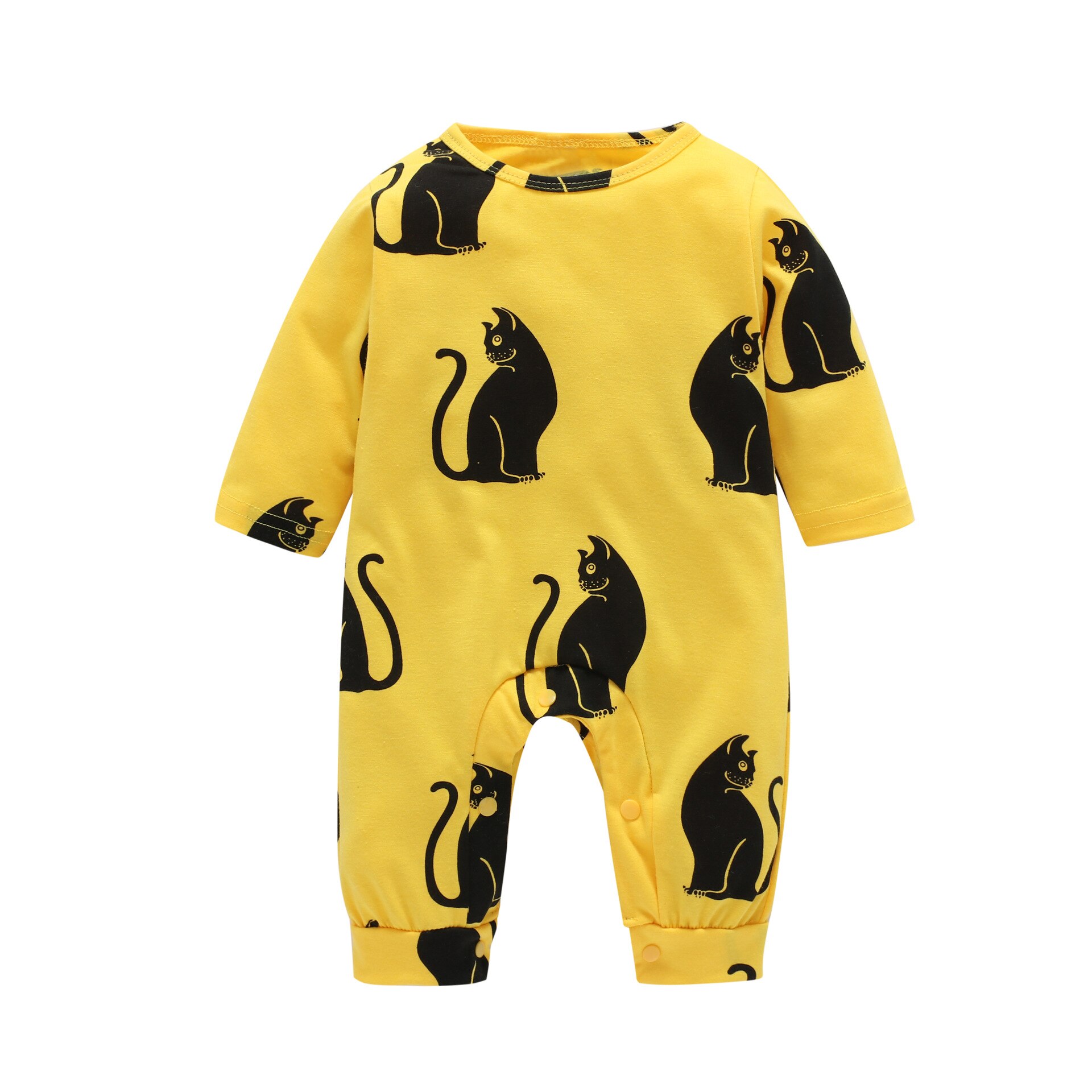 -né bébé garçons filles coton noël fermeture éclair barboteuse combinaison tenues ensemble bébé fille garçon noël noël barboteuse bébé fille garçon: Jaune / 24M