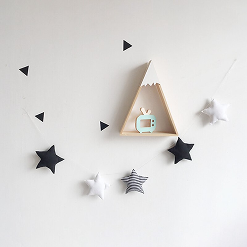 Décoration nordique pour chambre de bébé, décoration murale suspendue, tente, lit, étoile, guirlande, bannière de fête, fête prénatale, accessoires Photo