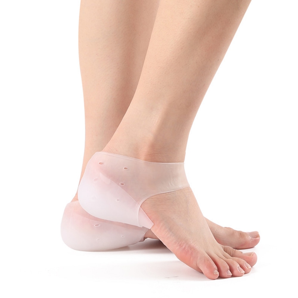 1 Pair Concealed Footbed Enhancers Height Increase Insoles Silicone Foot Lift Pads Dress In Socks Tool