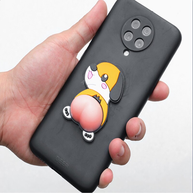 2 pz pesca culo cartone animato cane maiale anatra Squishy spremere Fidget giocattolo decompressione decorazioni fai da te auto paraurti adesivo porta giocattoli antistress