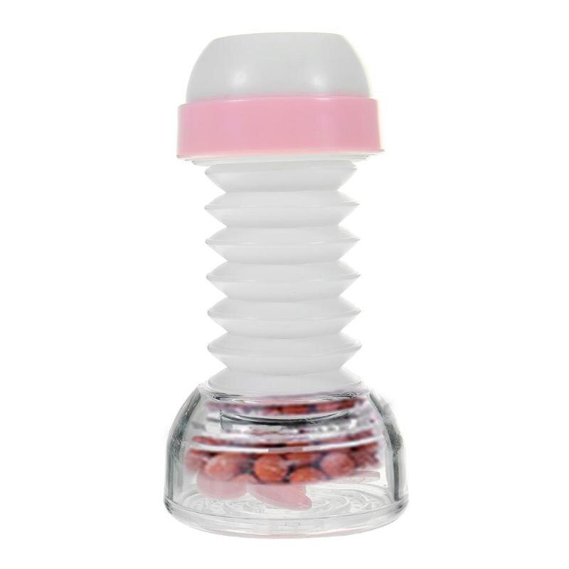 360 Degree Rotatable Water Saving Filters Faucet Mounted Dual Spout Kitchen Sink Taps Sprayer Shower Head Nozzle Faucet: Pink with Stone