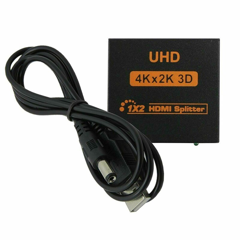 1080P 4K*2K 3D HDMI-compatible Video Switch Switcher HDMI-compatible 1.4b Splitter Power Signal Amplifie 1In 2 Out Port Box Hub