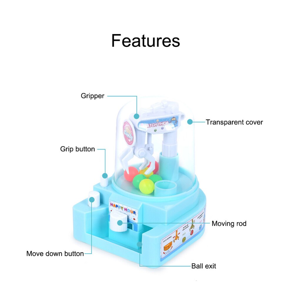 Early Educational Pretend Playing Toys Mini Catching Balls Machine Boys Girls Desktop Sport Game 13*10*12 cm Random Color